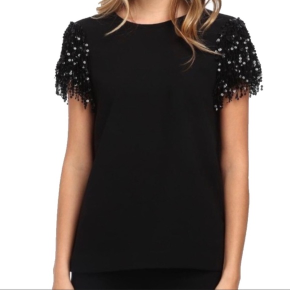Kate Spade Sequin Fringe Structured Top - Picture 3 of 10